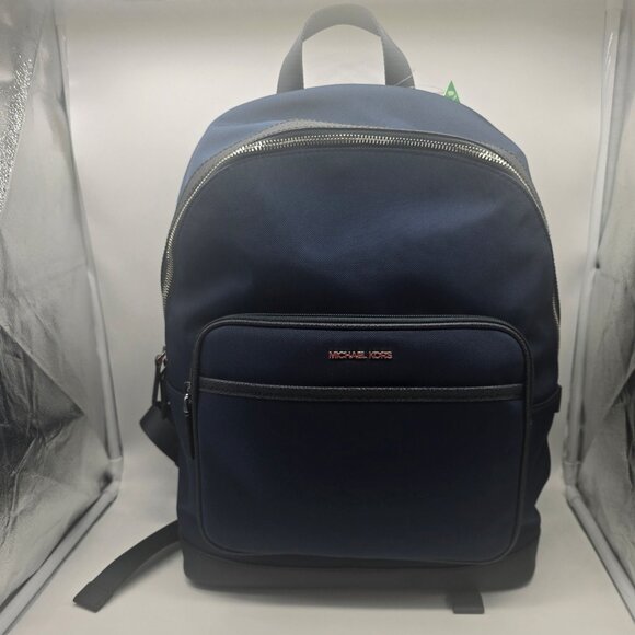 Michael Michael Kors Kent Commuter Backpack Navy Blue - Picture 1 of 8